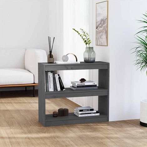vidaXL Estantería/divisor de espacios madera pino gris 80x30x71,5 cm (1/5)