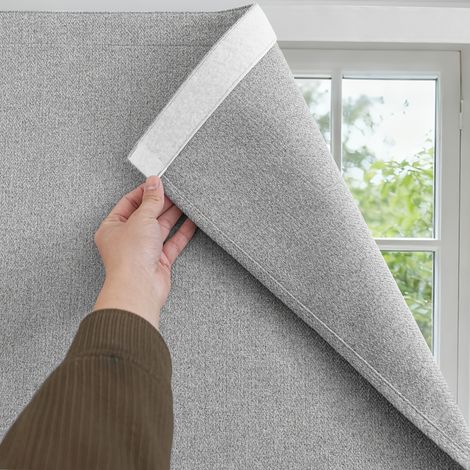 Rideau occultant monobloc sans perçage pour chambre et salon, 89 x 91 cm (35 x 36 po) (1/5)