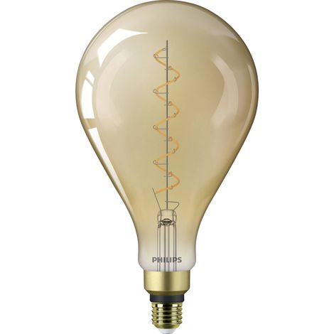 Philips LED E27 Ampoule Goutte géante (A160) à Filament spirale Dorée 28W Non dimmable Lumière blanche extra chaude - 1 pièce (1/5)