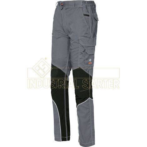 TG XXL - PANTALONE DA LAVORO ANTIABRASIONE GRIGIO  multitasche TECNICO DA LAVORO CAT 1 (1/8)