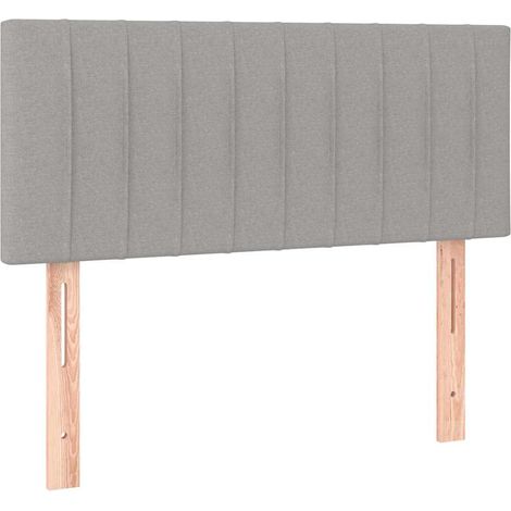Maison Exclusive - Cabecero de tela gris claro 90x5x78/88 cm (1/5)