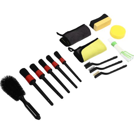 Ensemble de 14 brosses de nettoyage pour l'intérieur et l'extérieur de votre voiture (1/5)