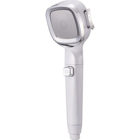 Pomme de douche électrique haute pression 4 modes pluie avec bouton marche/arrêt et buse filtre - pommeau de douche (1/5)