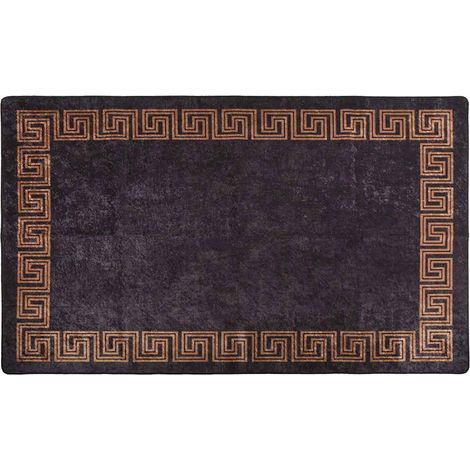 Maison Exclusive - Tappeto Lavabile 120x180 cm Nero e Oro