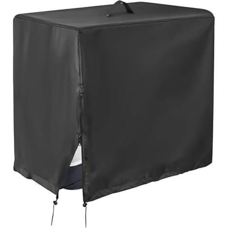 Housse de chauffage d'extérieur robuste en tissu Oxford 210D, housse de moteur de pompe de piscine, coupe-vent et résistante aux UV, pour équipement de jardin, 71,9 x 65 x 62 cm (noir, 210D) (1/5)