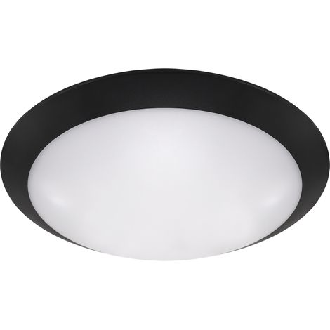 Plafonnier étanche ext. rond noir Ø30 2xE27 IP65 METYS (1/2)