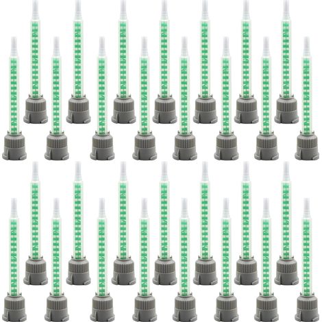 30 ugelli di miscelazione statici - Ugello di miscelazione per colla 2K - 1:1 - Tubo di miscelazione - Punte per miscelatore - Colla per plastica - Miscelatore statico per colla per plastica - Colla b
