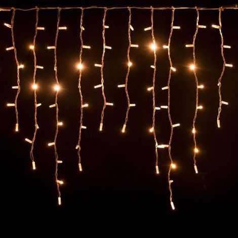 10mt - TENDA LED 60 FILI - 345 LED - BIANCO CALDO - ESTERNI/INTERNI (1/6)