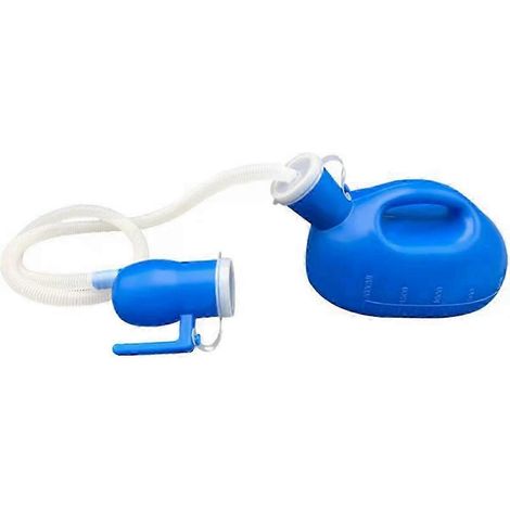 Pot de lit masculin en plastique de 2000 ml avec tube de 160 cm, récipient à urine portable, accessoire de toilette bs (1/5)