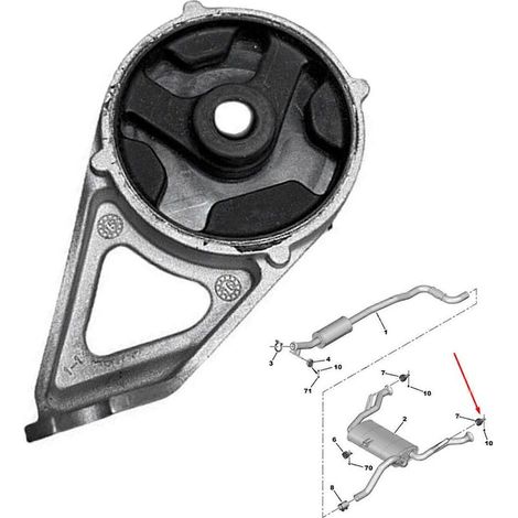 Support arrière de tuyau d'échappement 9674325480 pour Peugeot Citroën 308s 3008 408 C4 C5 w12728149 (1/5)