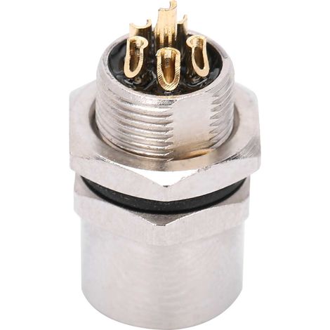 Connecteur M8 6 broches femelle IP67, montage avant, étanche résine époxy, prise M8-B-S6 (1/5)