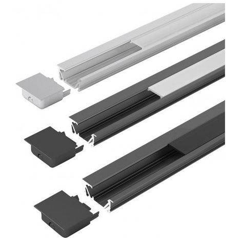 ChannelLine G2 black.darkL2m Alu- + profil de recouvrement (1/2)