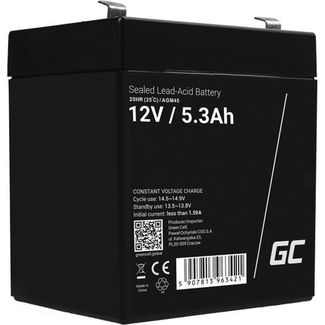 Batteria green-cell-pro AGM 12V 5.3Ah senza manutenzione (1/5)