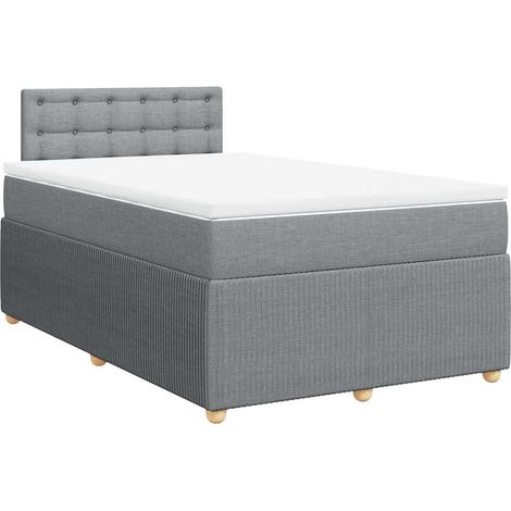 Maison Exclusive - Giroletto a Molle con Materasso Grigio Chiaro 120x200cm Tessuto (1/5)