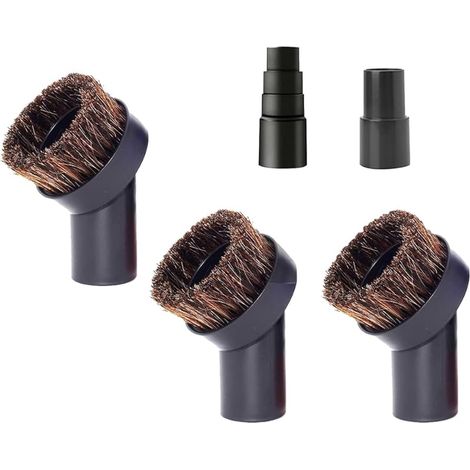 Accessoires de Brosse à Poussière Ronde en CRIN de Cheval Compatibles avec la Plupart des Aspirateurs avec Tuyau de 1 1/4" ou 1 3/8 (1/5)