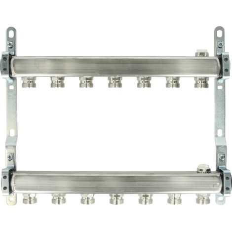 Collecteur pour radiateur 7 circuits 1’’ acier inoxydable