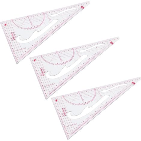 Règle Flexible de Couture 3 Pièces pour Patronage et Broderie, Outils de Couture Polyvalents (1/5)
