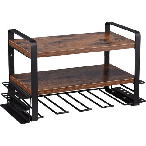 Organisateur de rangement mural pour outils électriques, support robuste à trois niveaux, étagère multifonctionnelle pour perceuse, garage et atelier (1/5)