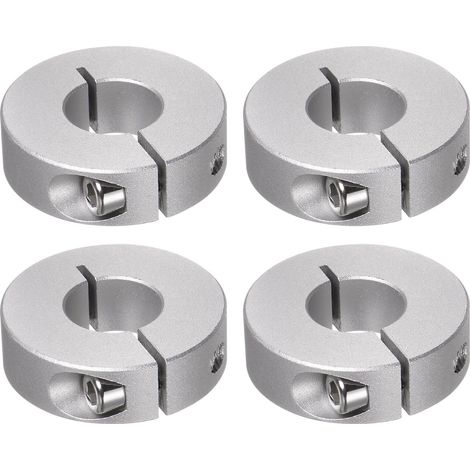4pcs Bague de Réglage Bague Arrêt d'axe Butée Arbre Collier 17mm Alésage Aluminium Alliage Vis Diviser Colliers, 40mm OD, 12mm Largeur pour Roue Brouette Pont Boîte Vitesses (1/5)
