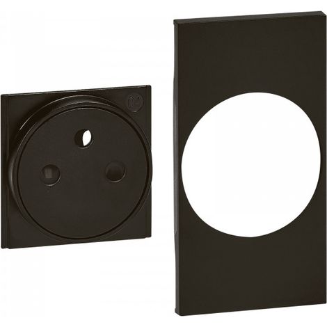 ENJOLIVEUR LIVING NOW POUR PRISE DE COURANT SURFACE 2 MODULES - NOIR MAT BTICINO COFREL ARDBTKG55F (1/3)