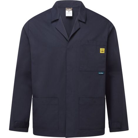 Giacca da laboratorio ESD - Taglia S - Blu navy - Portwest