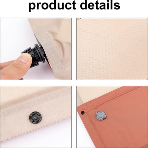 Matelas de couchage de camping épissable matelas gonflable ultraléger tapis de voyage auto-gonflant portable tente à coussin d'air lit pliant pour randonnée trekking (1/5)