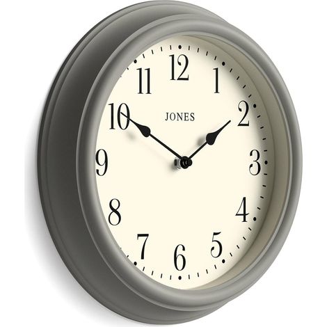 Venetian Horloge Murale Horloge Ronde Classique 30 cm Grey Chiffres Arabes Un Design Traditionnel idéal pour la Cuisine, Le Salon ou la Chambre (1/5)
