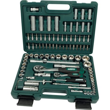 Brüder Mannesmann Steckschlüsselsatz metrisch 1/4" (6.3 mm), 1/2" (12.5 mm) 94teilig M 2055-SL