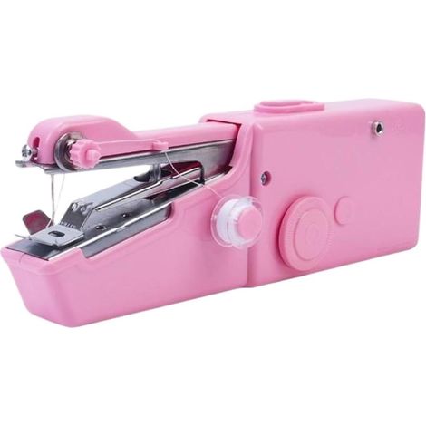 Mini Machine à Coudre Électrique Portable, Outil de Couture Compact pour Vêtements, Rose