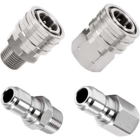 ALLIANDISAdaptateur pour nettoyeur haute pression, 2 jeux de raccords à connexion rapide 3/8\ (1/5)