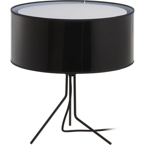Sobremesa DIAGONAL Small E27-Ø45 13W Negro Negro sintético (1/3)