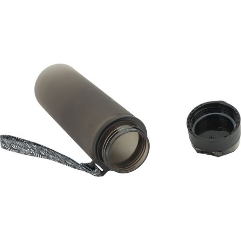 Gourde 550 ml élégante avec couvercle à bouton givré et poignée de transport (1/5)