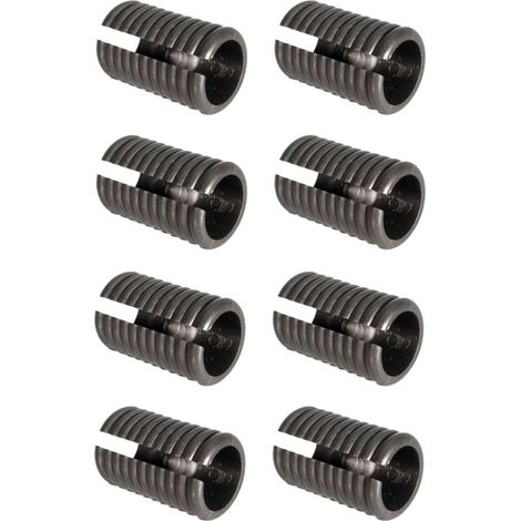 8x Patin antiderapant Embout de tube rond anti glissement pied de meuble en plastique noir à enfoncer Chaise Table Fauteuil Protection Sol Parquet, 28 - 30mm