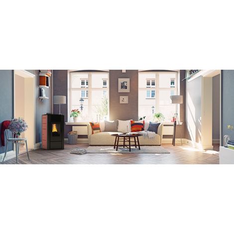 POÊLE À PELLETS MESENIA 14 kW - Couleur: Blanc
