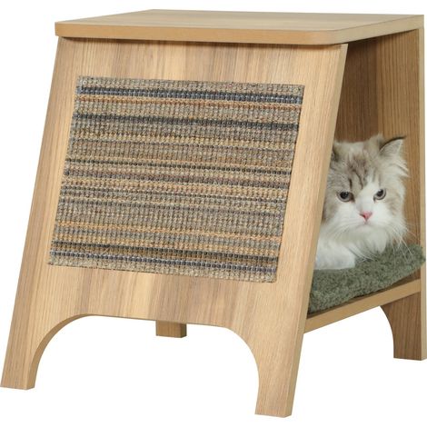 Console griffoir Boréal 3 en 1 S vert pour chat max 5 kg - zolux