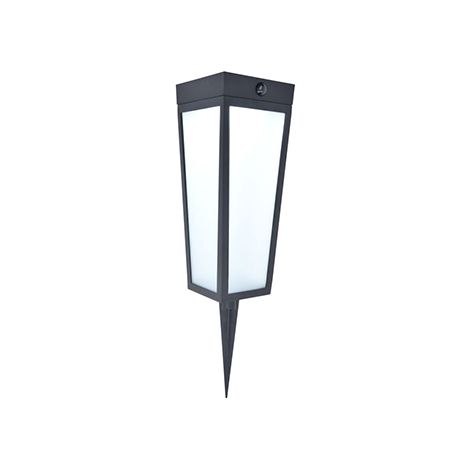 Lampada solare per vialetti, Smart Home con rilevatore di movimento, lampada a LED dimmerabile, lampada da giardino in alluminio di colore nero, controllo app, compatibile con Alexa/Google, colore (1/2)