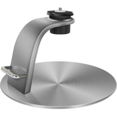 1 support de projecteur rotatif 90° haut/bas, 360° gauche/droite, alliage d'aluminium, charge 5 kg, pour bureau ou studio (1/5)