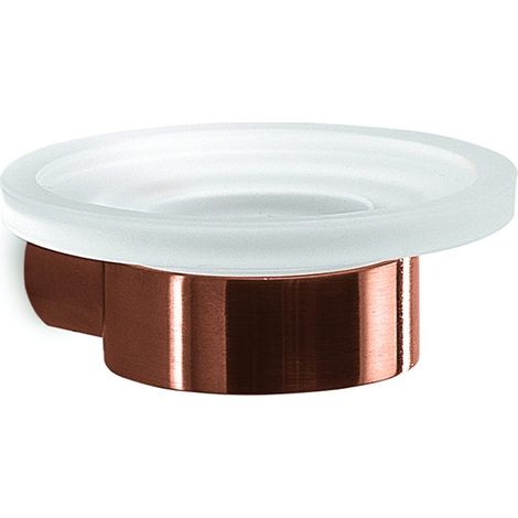 Portasapone Da Muro Oro Rosa In Ottone, Acciaio Inox E Vetro Satinato  Palazzo