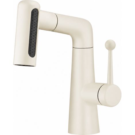 Mitigeur de lavabo relevable et rétractable blanc crème robinet sur gorge eau chaude froide 40 × 25,4 × 12,5 cm 1,5 kg – Livraison gratuite