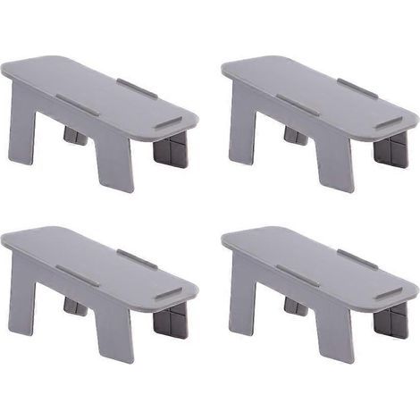 Doppelstöckiges Schuhregal (4-teilig) – Kreative Schuhaufbewahrung – Schuhhalter für Zuhause – 25,00 x 11,60 x 11,60 cm – Grau (1/2)