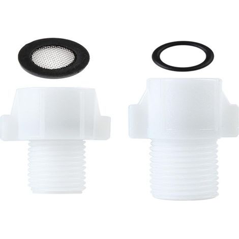 Adaptateur de tuyau femelle de 2,2 cm vers mâle 1,27 cm, femelle de 1,27 cm vers connecteur de tuyau mâle de 2,2 cm, connecteur de robinet avec filtre en acier inoxydable, pour robinet extérieur (1/4)