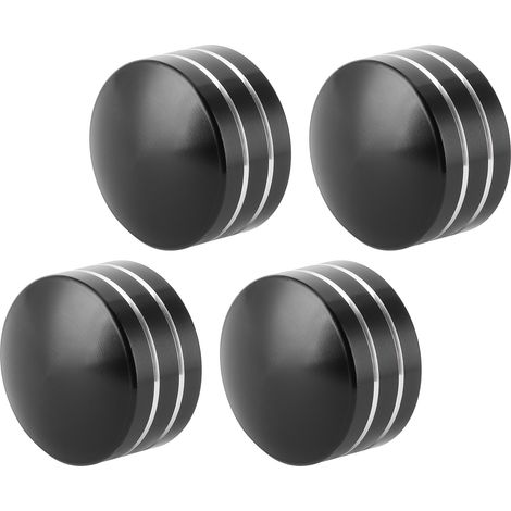 4 Stück Motordeckel-Zylinderkopfschrauben-Abdeckkappen passend für XL883/Big Twin 1340 Evo/Twin Cam Modelle, Schwarz (1/5)