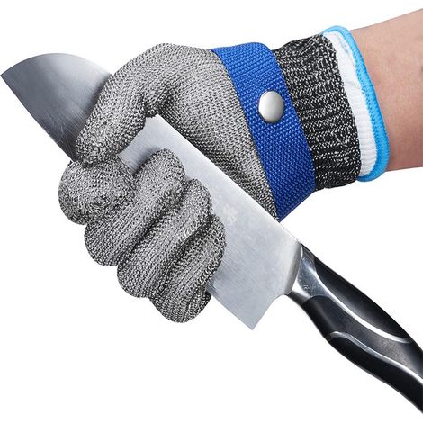 Gants résistants aux coupures, gants de travail, adaptés à la cuisine pour trancher, couper en dés, écailler les huîtres gants de protection (grande taille), (1/5)