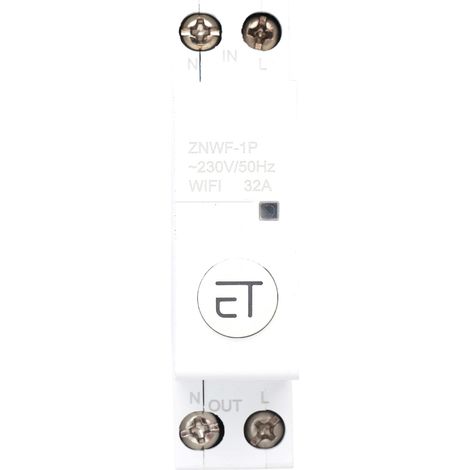 Disjoncteur WiFi Intelligent 1P 230V 32A IP20 pour Tableau Électrique (1/5)