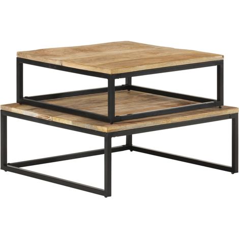 Maison Exclusive - Satztische 2-Stk. Mango Massivholz