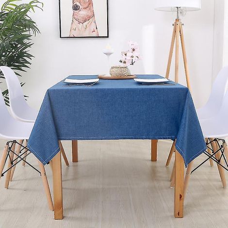 Schlichte rechteckige Tischdecke, wasserdicht, öl- und fleckenabweisend, modern und dezent, ideal für Picknicks und alltägliche Mahlzeiten (1/4)