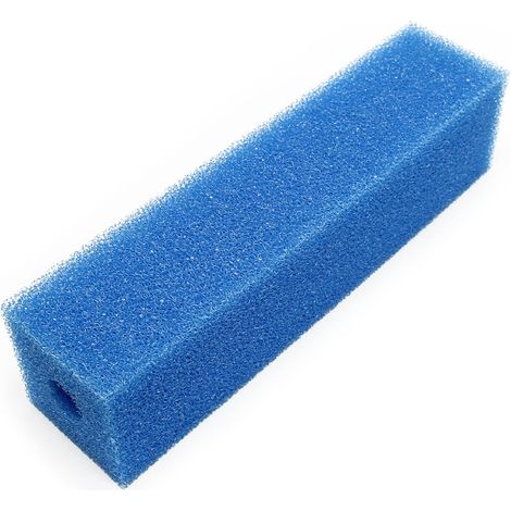 SunSun Cartouche de mousse de filtration - 9,5 x 9,5 x 50 cm - Couleur bleue - Structure moyenne - pour Systèmes de filtrage eau existants Bassin Aquarium Aquariophilie (1/2)