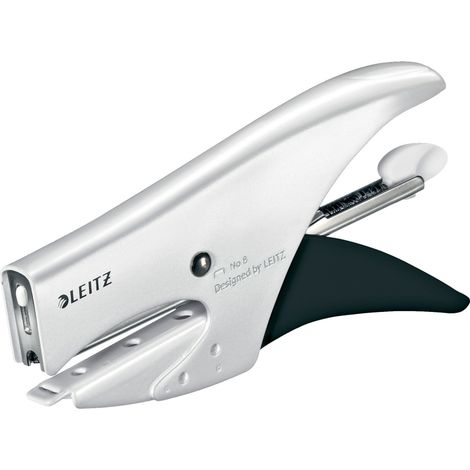 Cucitrice A Pinza Leitz WOW 5547 - 15 Fogli - Bianco Metallizzato