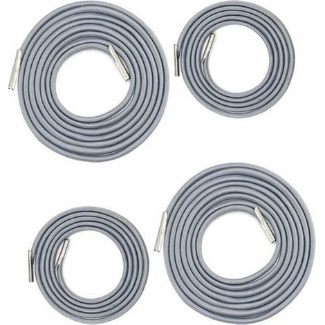 Corde Élastique - 100% Latex Importé - Pour Fauteuil Relax Chaise Longue Zéro Gravité - 2 x 2,2 m + 2 x 1,4 m - Gris Foncé (1/5)
