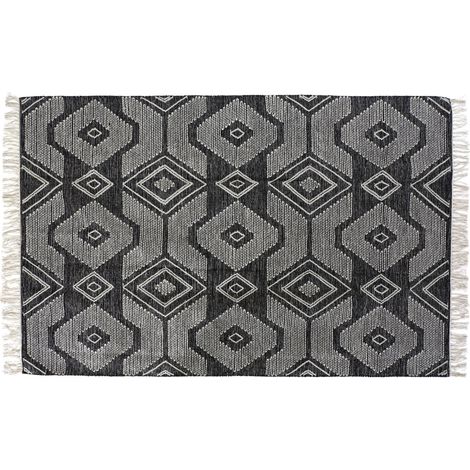 DKD Home Decor Tapis Boho Blanc Noir 160x230 cm (1/5)